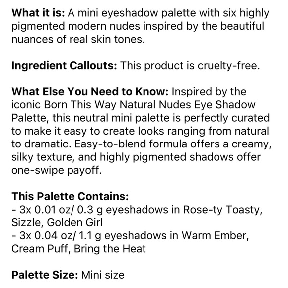 Too Faced mini eye shadow palette (new) - Picture 3 of 4